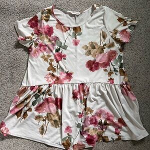 Floral Peplum Top